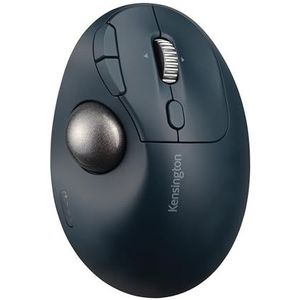 Kensington Pro Fit TB550 Trackball Muis, Oplaadbaar, Bluetooth, 2,4GhZ Ergonomische 34mm met de Duim Bedienbare Trackball Muis met 4D-Scrollwiel, Gemaakt van 51% Gerecycled Plastic (K72196WW)