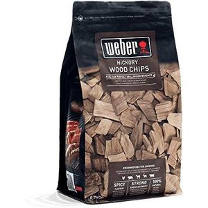 Weber Noord-Amerikaanse Walnoot Houtsnippers | Hardhout | 0,7 Kg | BBQ Smoker Houtsnippers | Barbecue & Smoker Brandstof | Alternatief Voor Briketten | 100% Natuurlijke Houtsnippers (17624)