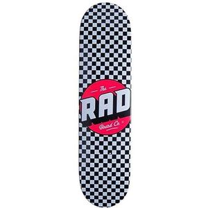 RAD Uniseks skateboard voor volwassenen, zwart/wit, 20 cm