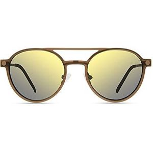 MODO & ECO Quebec clip-op bril, geelgoud, 49 uniseks, goudkleurig (Yellow Gold)