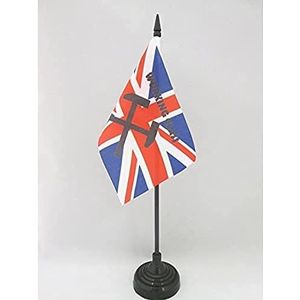 Verenigd Koninkrijk Working Class Table Vlag 15x10 cm - UK - Union Jack Desk Vlag 15 x 10 cm - Zwarte plastic stok en voet - AZ FLAG