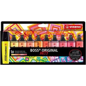 Tekstmarkeerstift - STABILO BOSS ORIGINAL - ARTY - 10 stuks - met 10 verschillende kleuren