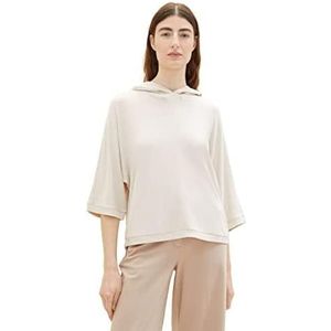 TOM TAILOR Dames T-shirt 1035466, 25955 - Dusty Beige Melange, M