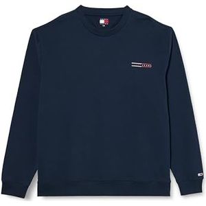 Tommy Jeans Heren TJM REG ENTRY GRAPHIC CREW EXT Pullover Sweatshirt, Blauw, 3XL, Blauw (Donker Nacht Marine), 3XL grote maten