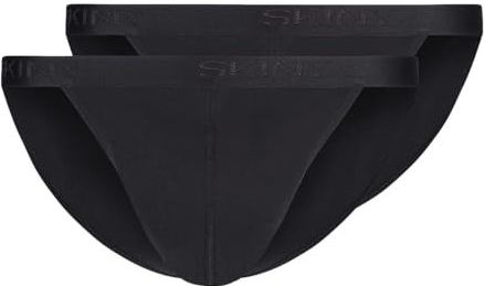 Skiny Tanga Cotton Rib G-string voor heren, verpakking van 2 stuks, zwart (080693), XL