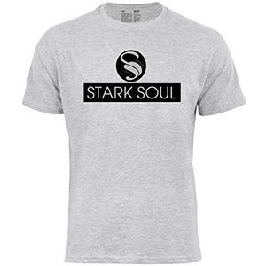 STARK SOUL Heren T-shirt, grijs melànge (003), M