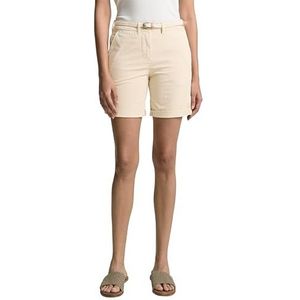 TOM TAILOR Dames chino bermuda shorts met riem, 21650, Summer Beige, 46