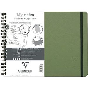 Clairefontaine 782433C - Age Bag My.Notes cahier reliure intégrale à marge détachable 25x19cm 120p détach. DOT vert