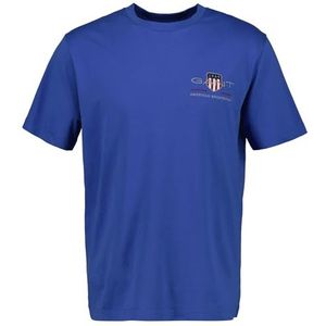GANT Heren Reg Archive Shield Emb Ss T-shirt, Rich Blue., 4XL