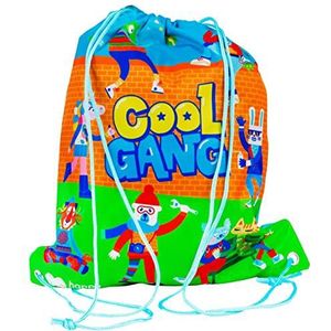 Cool Gang Collection Gym Bag, Travel Shoe Bag, Trekkoord Rugzak voor kinderen, tieners, multifunctionele tas voor reizen of thuis opbergen