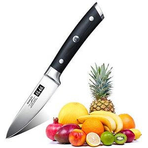 SHAN ZU Fruitmessen en Schilmes Schilmes Fruitmes 9,5 cm Roestvrijstalen Keukenmes met Geschenkdoos - Klassieke Serie