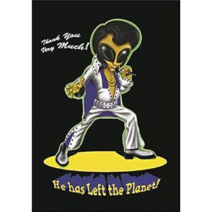 Heart Rock vlag Original Elvis Alien, stof, meerkleurig, 110 x 75 x 0,1 cm