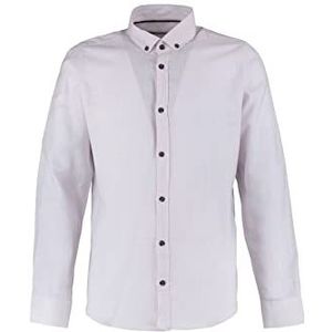 Trendyol Heren Man Slim Standaard Knoopjes Geweven Shirt, Beige, M, Beige, M