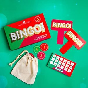 Talking Tables Kerst Bingo Game | Leuke kerstversie voor familie plezier, tafelblad games voor kinderen, volwassenen, kantoorfeest, kous vuller, geschenken voor hem of haar