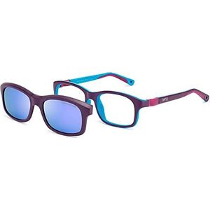 NANOVISTA Uniseks bril voor volwassenen, Tweekleurig, mat paars/turquoise, 48