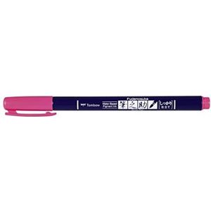Tombow WS-BH22 Brush Pen Fudenosuke Pink, harde punt roze, 1 stuk (1 stuk)