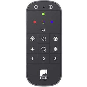 EGLO connect.z Smart Home afstandsbediening 2.0, ZigBee, accessoire voor EGLO connect.z lampen van kunststof in zwart en grijs, werkt op batterijen