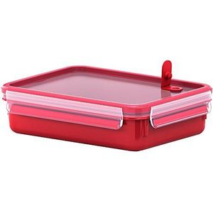Emsa Magnetrondoos, lunchbox, 1,2 liter, rood/transparant, Clip & Micro, 517776