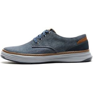 Skechers Moreno EDERSON 65981 KHK 65981 Sneakers voor heren, grote herenschoenen, Blauw Navy Nvy, 45 EU Breed