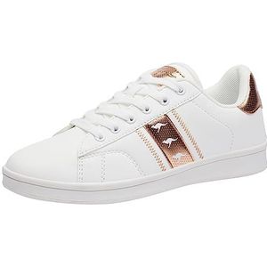 KangaROOS K-Ten Base Sneakers voor dames, Wit Metallic Rose, 37 EU