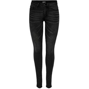 ONLY ONLRoyal Reg Skinny Jeans voor dames, zwart denim, (XS) W x 30L