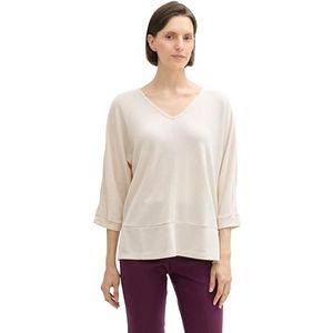 TOM TAILOR Damesshirt met vleermuismouwen, 25955 - Dusty Beige Melange, XXL