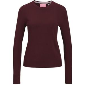 JACK & JONES Jxcara Comfy Crew Neck Knit Noos, Cabernet, M