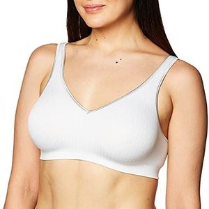 Hanes Women's Comfort Evolution Bra, Sterling Grey Herringbone Print, Medium