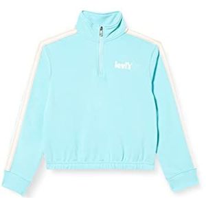 Levi's Lvg Half Zip W/Taping 3ee398 Sweatshirt met capuchon voor meisjes, Angel Blauw, 4 jaar