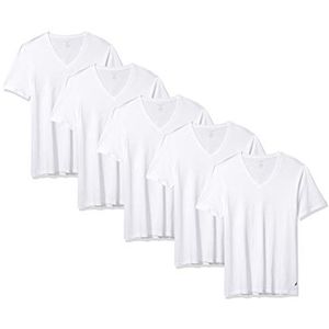 Nautica T-shirt met V-hals voor heren - Multipack - wit - L