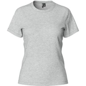 PIECES Pcmara Ss Tee Noos Bc T-shirt voor dames, lichtgrijs gem., L
