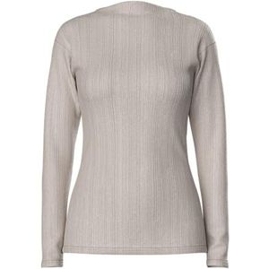 PIECES PCDALILAH LS Mock Neck TOP BC, Zilvergrijs, XS