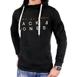 JACK & JONES Heren sweatshirt met lange mouwen CORY SWEAT HOOD CORE 2014, zwart (zwart), M