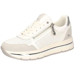 Mustang Dames 1498-302 Lage veterschoen, wit, 37 EU