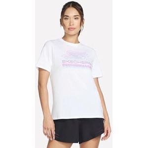 Skechers Dames Velocity Tee Wit XL, Wit, XL