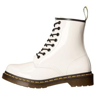 Dr. Martens 1460 Patent Combat Boots voor dames, wit, 41 EU