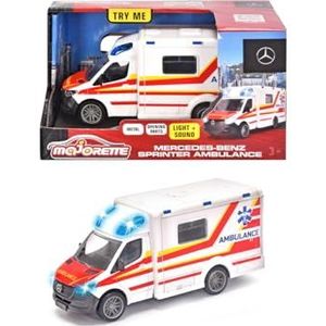 MOJORETTE Grand Series Mercedes-Benz Ambulance, van metaal en kunststof, 12,5 cm, licht en geluid (213712001038)