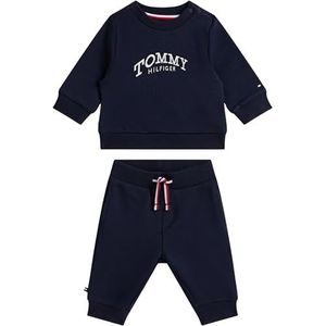 Tommy Hilfiger Unisex MONOTYPE 2-delige set KN0KN02162 Set, blauw (donker nacht marine), 0 maand, Blauw (Donker Nacht Marine), 0 maanden