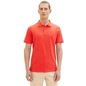 TOM TAILOR Uomini Poloshirt 1036960, 15220 - Powerful Red, XL