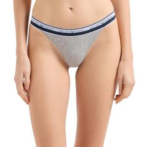 Emporio Armani String slipje voor dames, lichtgrijs Melange, XS