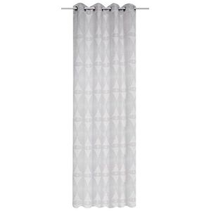 Home fashion combiband sjaal grafiek, polyester, grijs, 245 x 140 cm