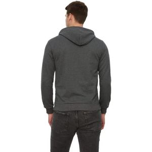 Trendyol Heren capuchon effen normaal sweatshirt, grijs, S (pak van 2), Grijs, S