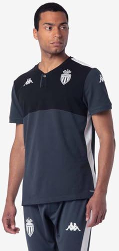 Kappa - AS Monaco Angat 8 - Poloshirt - Rood-Wit - Seizoen 2024/25