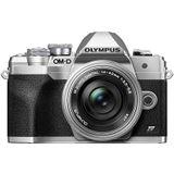 Olympus E-M10 Mark IV - Micro Vier Derde Systeemcamera - Zilver - M.Zuiko Digital ED 14-42mm F3.5-5.6 EZ kit - 20MP Sensor - 4K Video