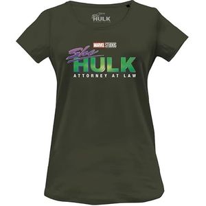 Marvel WOSHEHUTS002 T-shirt, kaki, XL dames, Khaki (stad), XL