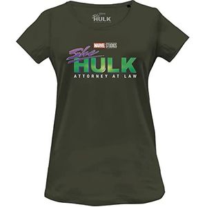 Marvel WOSHEHUTS002 T-shirt, kaki, XL dames, Khaki (stad), XL