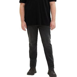 TOM TAILOR Josh Regular Slim Jeans voor heren, 10250-used Dark Stone Black Denim, 48W x 30L