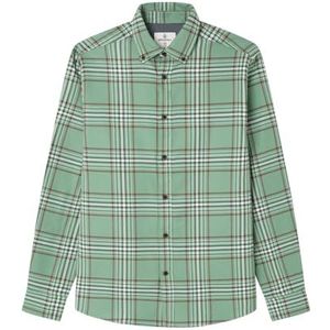Springfield Checks Twill Shirt, Groen, S voor Heren