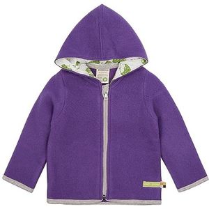 loud + proud Baby-meisjes wollen fleece, GOTS-gecertificeerd fleecejack, violet, 62/68, paars, 62/68 cm