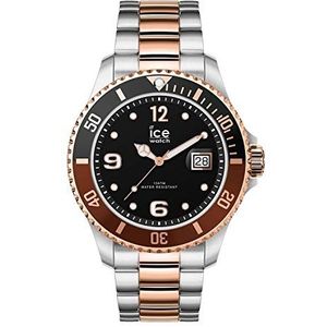 Ice-Watch - ICE steel Chic silver rose-gold - Gemengd zilveren horloge met metalen armband - 016546 (Medium)